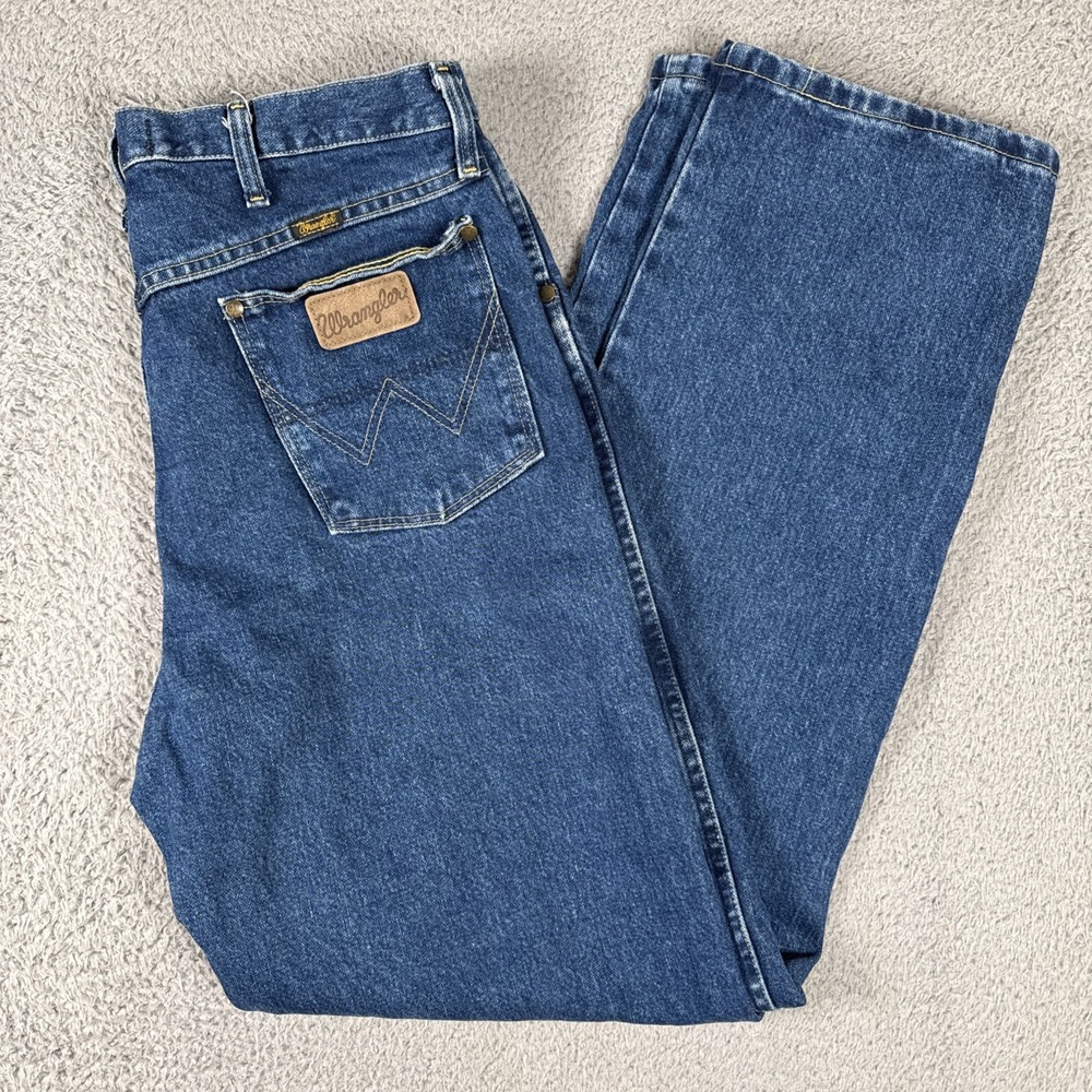 Wrangler George Strait Cowboy Cut Jeans Men's 35x32 (34x34) Denim Rodeo western